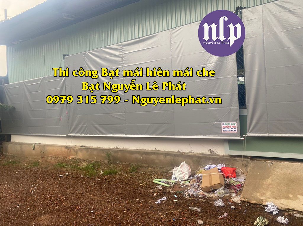 bạt mái thả che nắng mưa