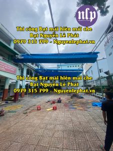 May bạt mái che, mái xếp kéo di động theo yêu cầu, thay bạt mái xếp