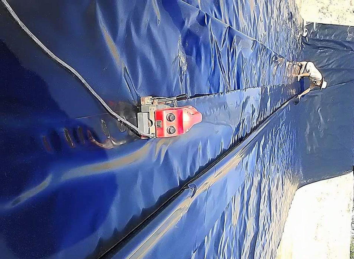 Bạt Lót Ao Hồ Nuôi Tôm Cá Tại Cần Giờ, Cần Giuộc TPHCM, Bạt HDPE Giá Rẻ Máy Hàn Bạt HDPE Hồ Tôm, báo giá máy hàn bạt hdpe tphcm