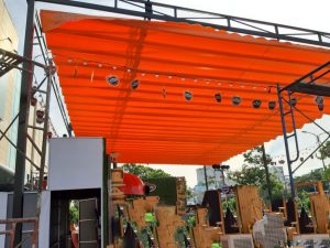 Thi Công Lắp Đặt Mái Hiên Di Động, Mái Xếp Lượn Sóng ở Hà Nội