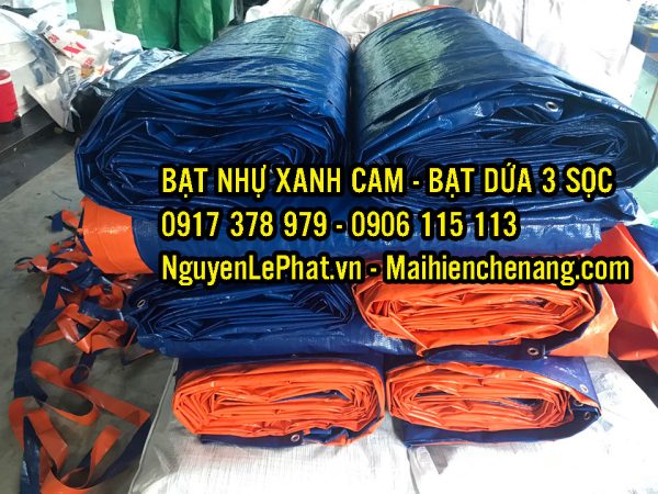 Bạt Xanh Cam Khổ 4M, Báo Giá Khổ Bạt Dứa Xanh Cam 2 Da