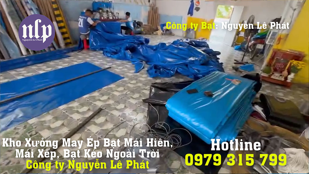 Xưởng gia công may ép bạt mái che di động, bạt kéo ngoài trời May Ép Bạt Mái Xếp tại Vĩnh Long, Thi Công Bạt Xếp Long Vĩnh Giá Rẻ