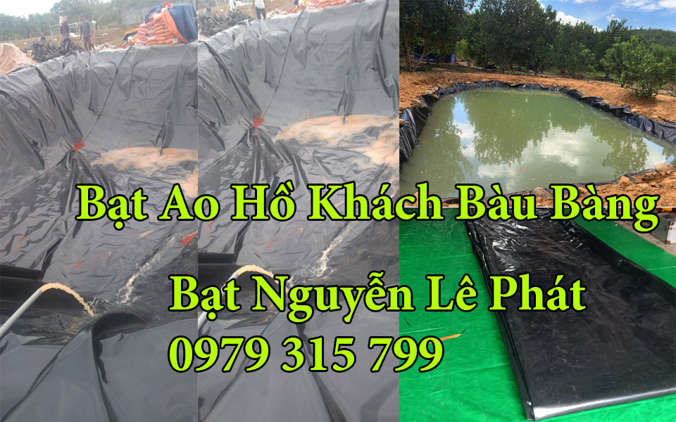 Bạt Lót Ao Chứa Nước Tưới Cây Rau Quả, Làm hồ chứa nước tưới cây bằng bạt (màng chống thấm) HDPE Bạt lót ao hồ chứa nước Bàu Bàng
