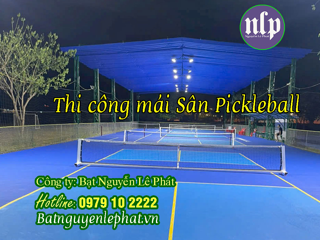 Mái xếp sân Pickleball Tennis