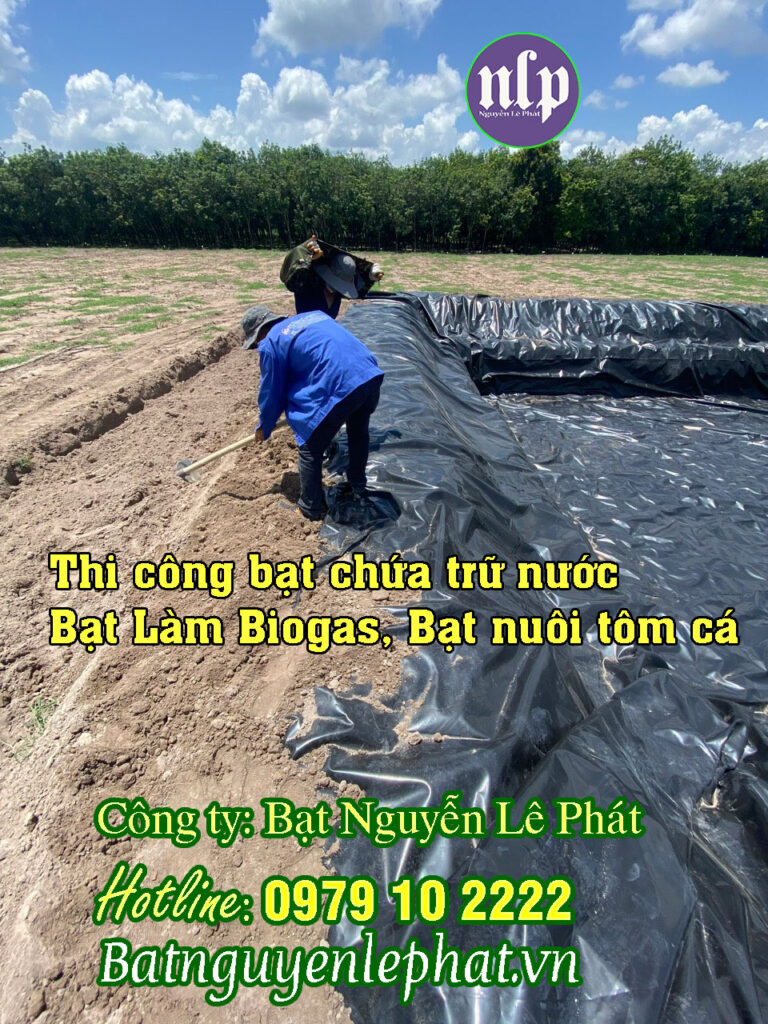 Bạt lót ao hồ chứa nước nuôi cá, tôm tại Hà Nam