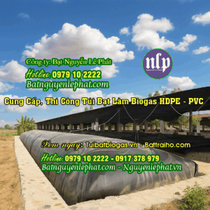 Túi Biogas Tiền Giang, Báo Giá Thi Công Túi Bạt Nhựa Biogas HDPE tại Tiền Giang