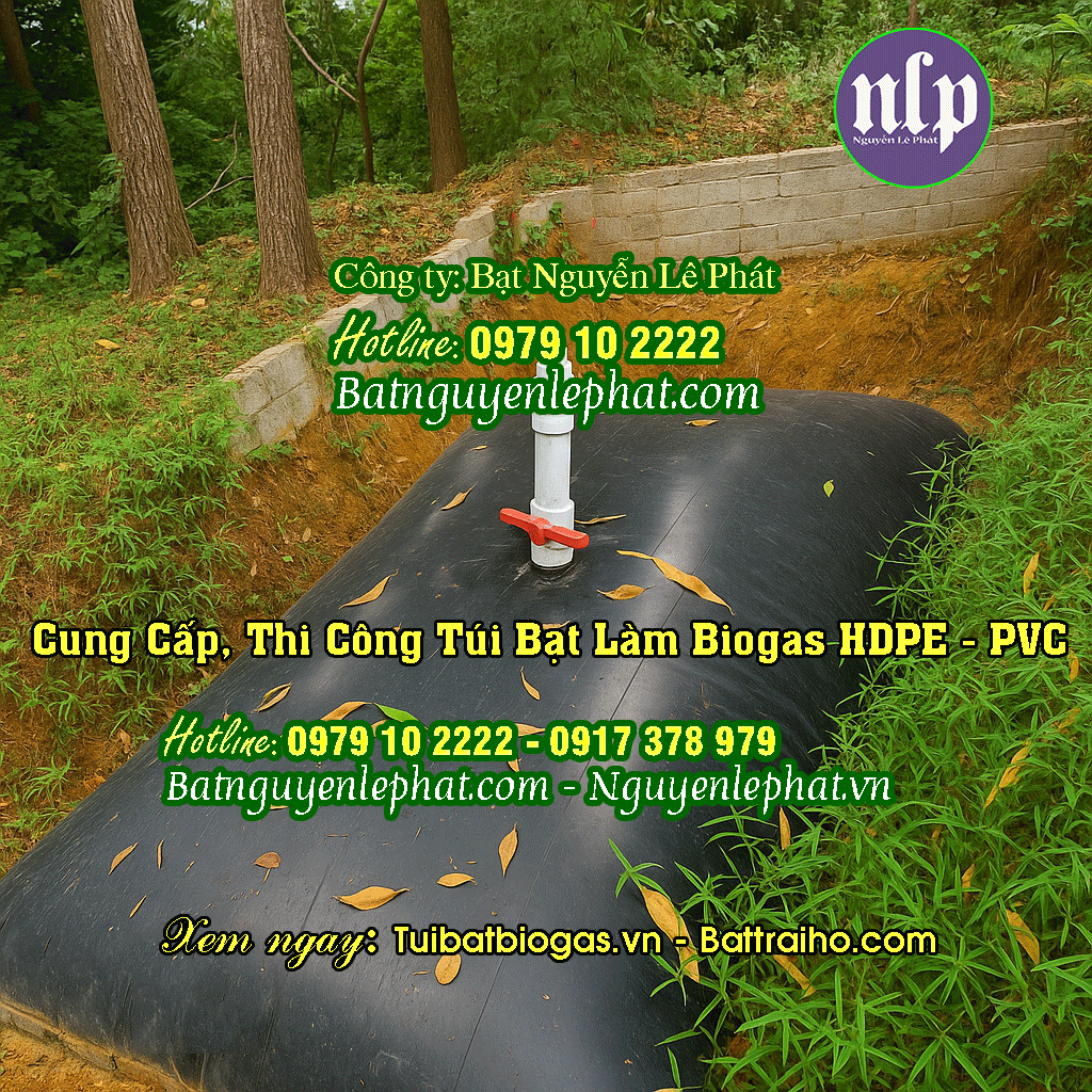 Túi Biogas HDPE Bình Dương Cung Cấp Thi Công Túi Biogas tại Bạc Liêu Cho Chăn Nuôi Trang Trại