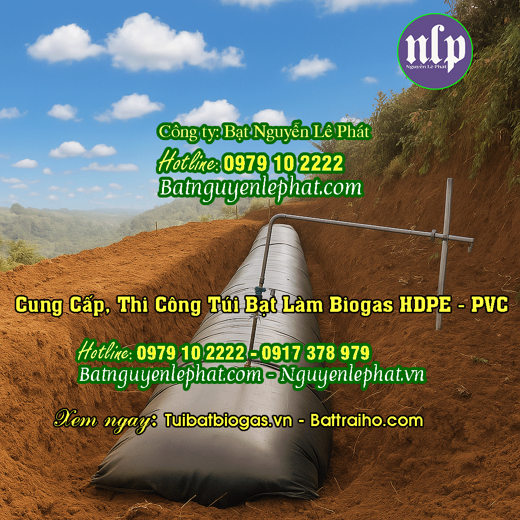 Thi công túi bạt biogas tại Hòa Bình Thi công túi bạt biogas tại Hòa Bình