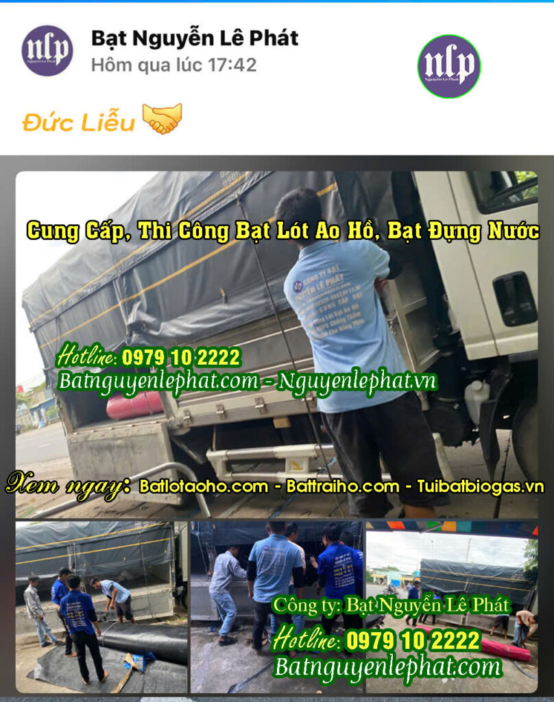 Bạt Lót Ao Hồ Chứa Nước Tưới Cây Nuôi Cá tại Đức Liễu