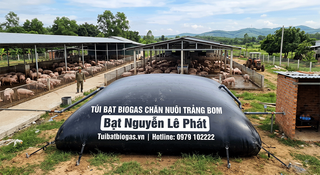 Túi Bạt Hầm Biogas 300 Khối Tại Phú Giáo Túi Bạt Hầm Biogas 300 Khối Tại Phú Giáo