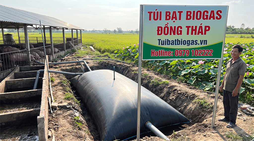 Thi công túi bạt biogas Túi bạt bigoas