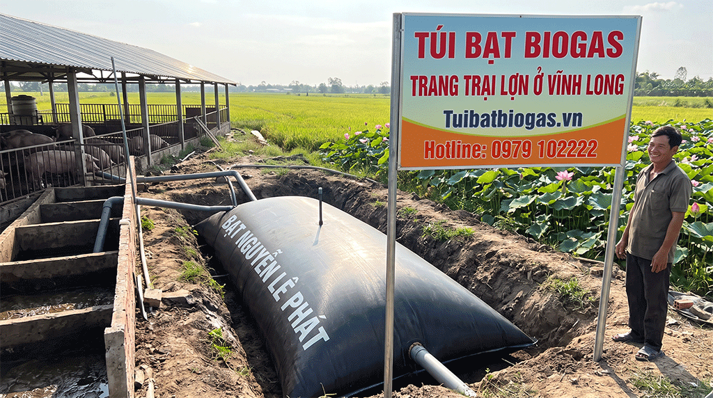 Thi công túi bạt biogas Thi công túi bạt biogas
