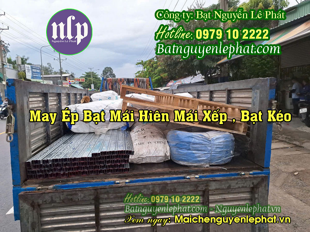May ép bạt mái xếp di động May ép bạt mái xếp di động