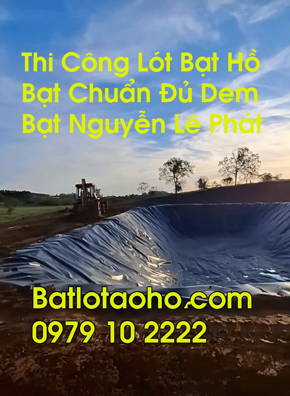 Thi công lót bạt ao hồ HDPE